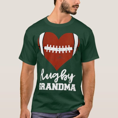 Womens Rugby Grandma Heart Funny Rugby Player Gran T_Shirt