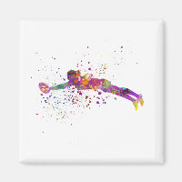 Women's rugby in watercolor