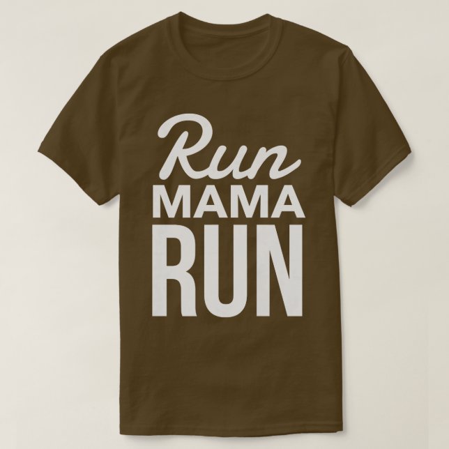Womens Running Run Mama Run Mom Cute Running T-Shirt (Design Front)