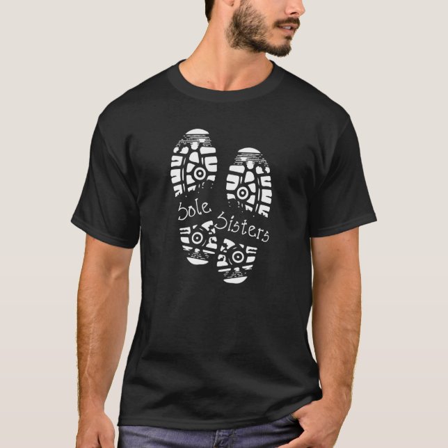 Womens Running Sole Sisters Ladies Marathon Race D T-Shirt (Front)