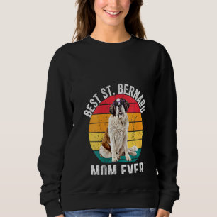 Womens Saint Bernard Mom Funny Vintage St Bernard Sweatshirt