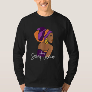 Womens Saint Lucia Caribbean Island Traditional Et T-Shirt