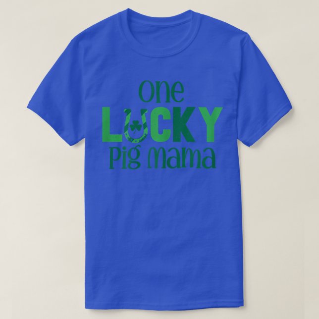 Womens Saint Patricks Day Costumes for Pig Mama On T-Shirt (Design Front)