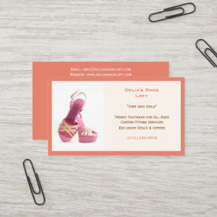 Women's Salmon Fashion Shoes Pink High Heels Business Card