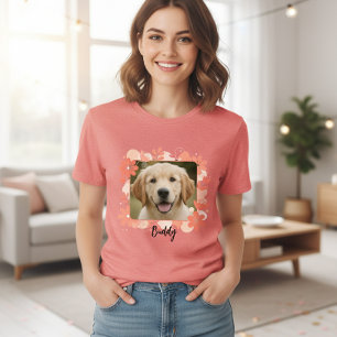 Women's Salmon T-shirt - Golden Retriever Portrait Tri-Blend Shirt