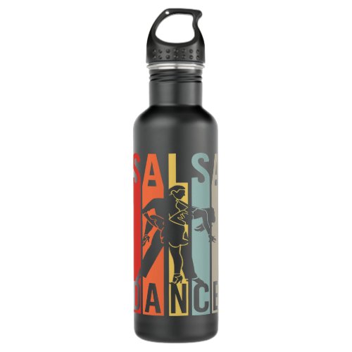 Womens Salsa Dance Vintage Salsa Dancer Stainless Steel Water Bottle