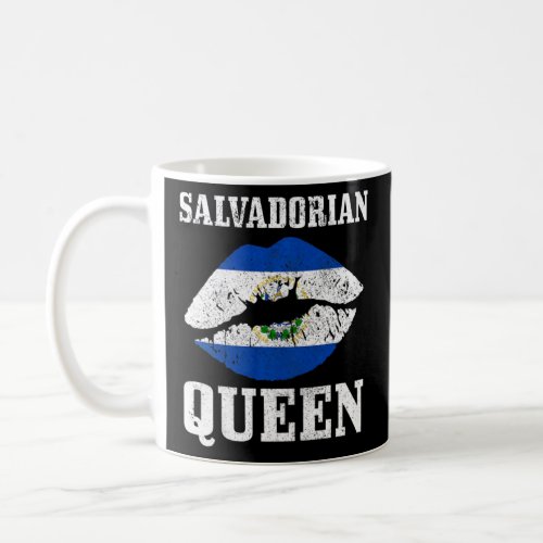 Womens Salvadorian Queen El Salvador Flag Pride Vi Coffee Mug