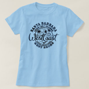 Women's Santa Barbara West Shore Retro Vintage T-Shirt