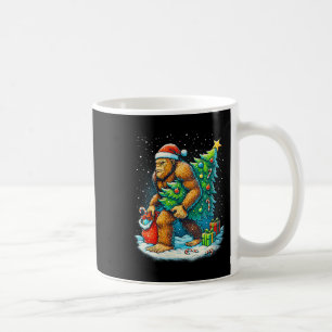 Womens Santa Bigfoot Christmas Tree Sasquatch Xmas Coffee Mug