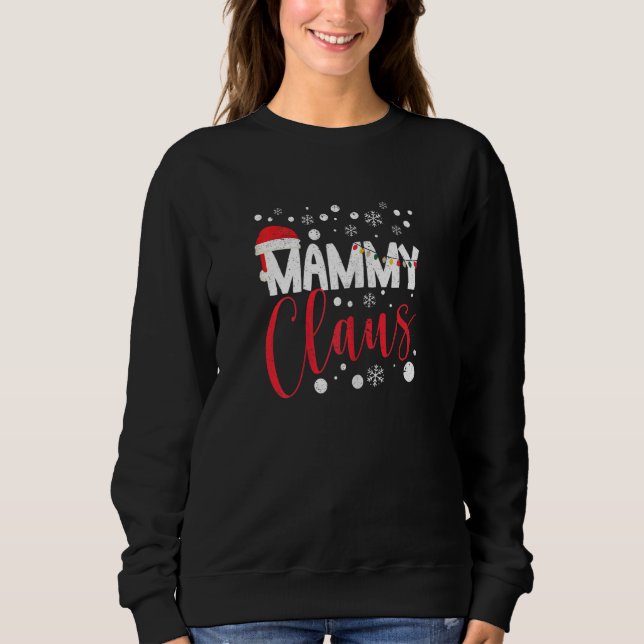 Womens Santa  Christmas Pajamas Mom Xmas PJs Mum M Sweatshirt (Front)