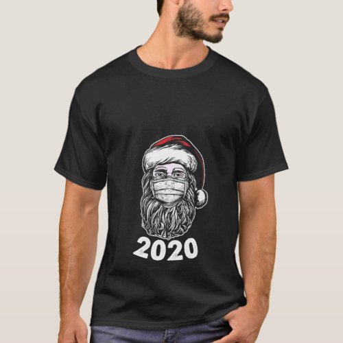 Womens Santa Claus Beard Ed Face Mask 2020 Cool Ch T_Shirt