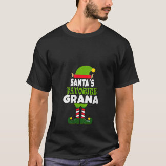 Womens Santa s Favorite Grana Funny Christmas Vaca T-Shirt