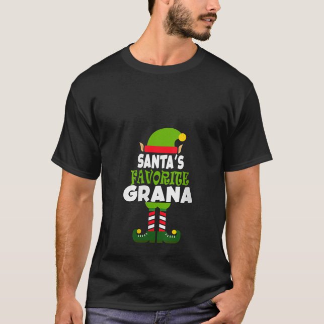 Womens Santa s Favorite Grana Funny Christmas Vaca T-Shirt (Front)