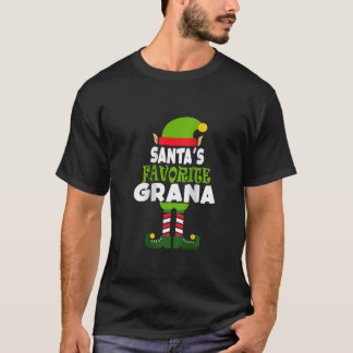 Womens Santa s Favorite Grana Funny Christmas Vaca T-Shirt