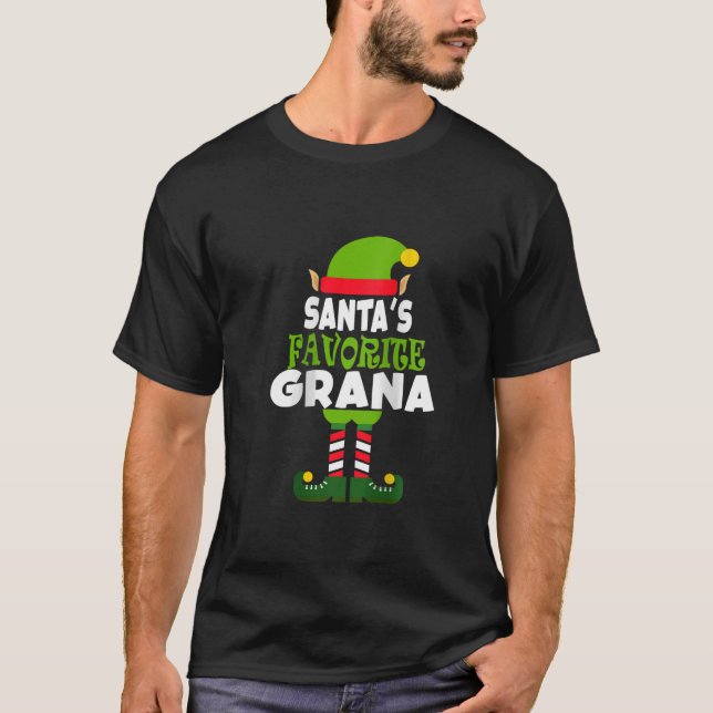 Womens Santa s Favorite Grana Funny Christmas Vaca T-Shirt (Front)