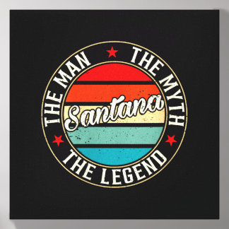 Womens Santana The One And Only The Legend Shirt Canvas Photo Tile