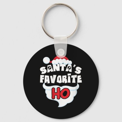 Womens Santas Favorite Ho Ugly Christmas Sweater  Keychain