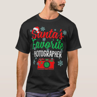 Womens Santas Favorite Photographer Funny Christma T-Shirt