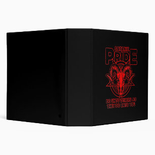 Womens Satanic Pride Satanism Pagan Goat Satan 3 Ring Binder