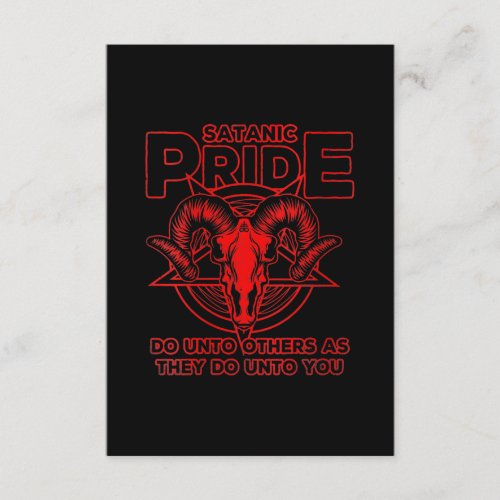 Womens Satanic Pride Satanism Pagan Goat Satan Enclosure Card