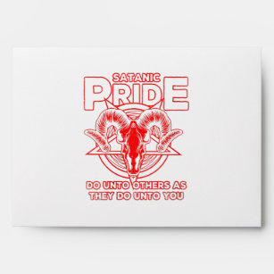 Womens Satanic Pride Satanism Pagan Goat Satan Envelope