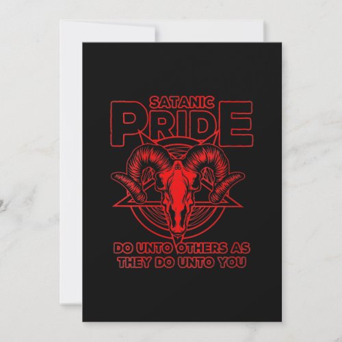 Womens Satanic Pride Satanism Pagan Goat Satan Holiday Card