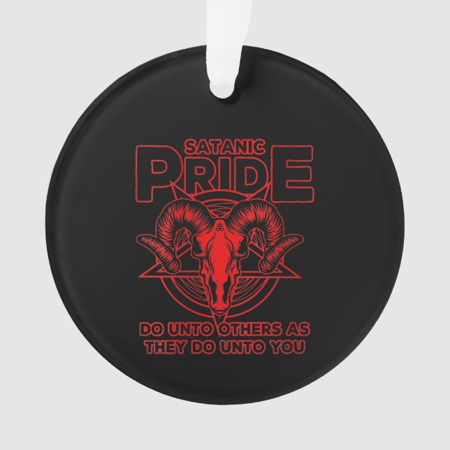 Womens Satanic Pride Satanism Pagan Goat Satan Ornament (Front)
