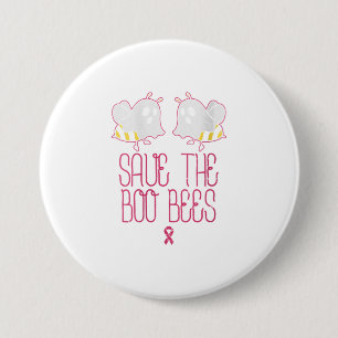 Womens Save The Boo Bees Breast Cancer Aware Button
