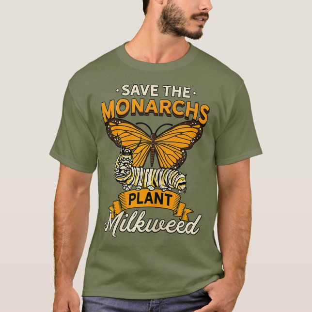 Womens Save The Monarchs Plant Milkweed Funny T-Shirt (Front)