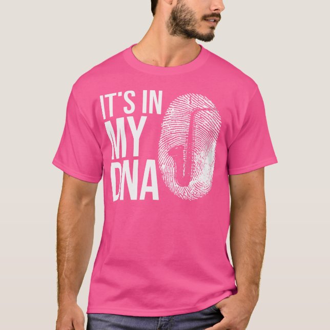 Womens Saxophone Dna Fingerprin Music Band Saxopho T-Shirt (Front)