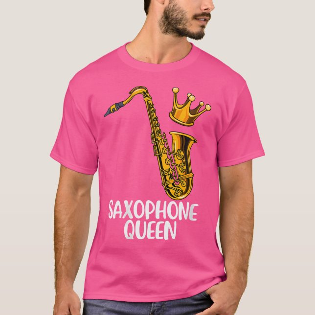 Womens Saxophone Jazz Music Gift Women Saxophone G T-Shirt (Front)