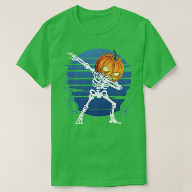 Womens Scary Halloween design engraved dabbin' pum T-Shirt (Design Front)
