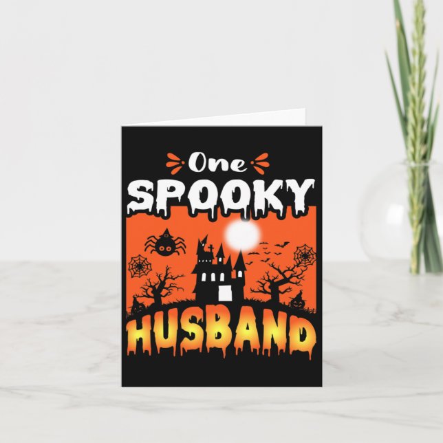 Womens Scary Spooky Halloween Design Haunted Castl Card (Front)