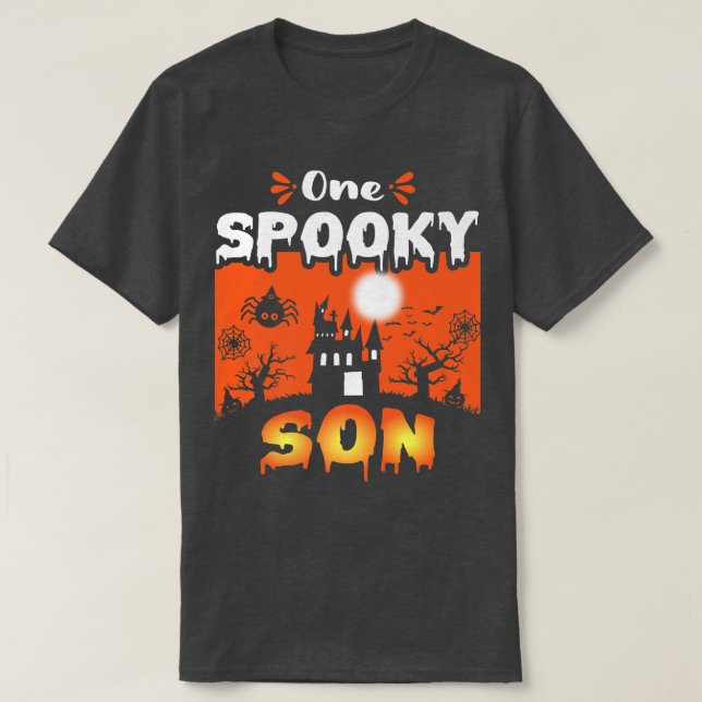 Womens Scary spooky Halloween design haunted castl T-Shirt (Design Front)