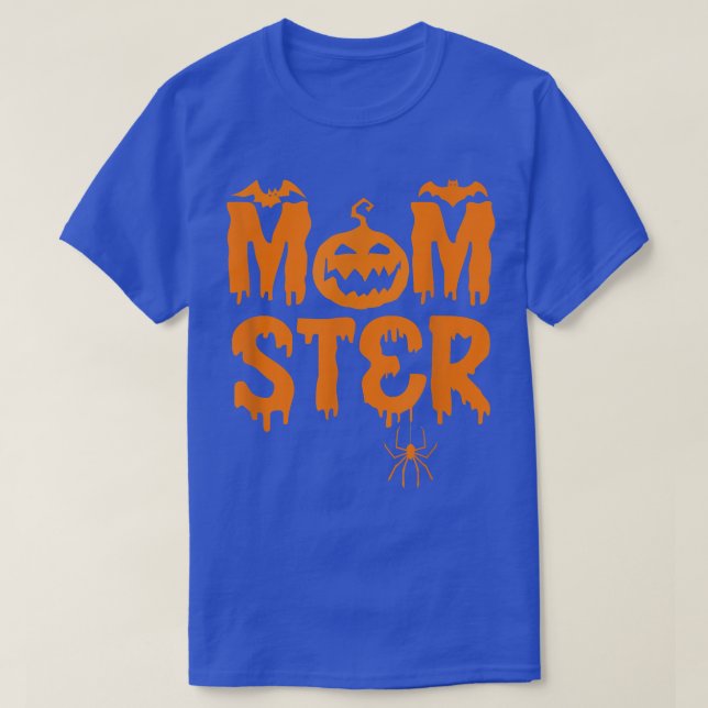 Womens Scary spooky Halloween mom mother monster m T-Shirt (Design Front)