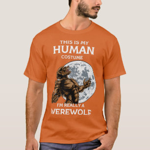Womens Scary spooky Halloween werewolf costume T-Shirt