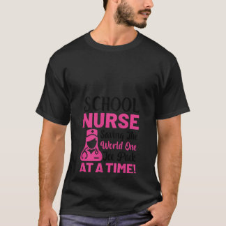 Womens School Nurse Saving The World One Ice Pack  T-Shirt
