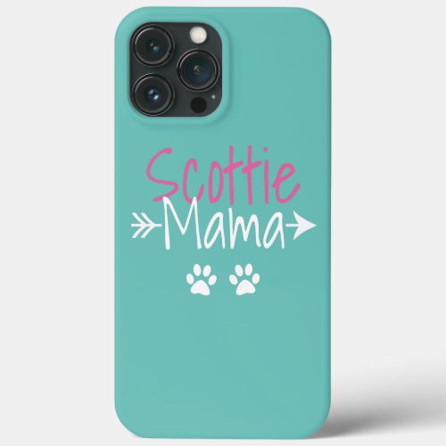Womens Scottie Mama Funny Scottish Terrier Mom  iPhone 13 Pro Max Case