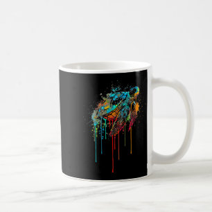 Womens Sea Turtle Dripping Paint Art Beach Lover Coffee Mug