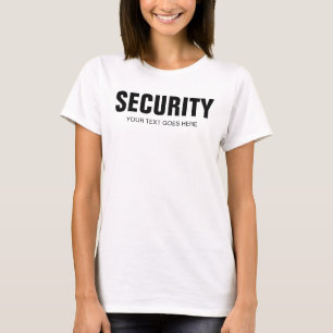 Womens Security T-Shirt Logo Here Custom Template