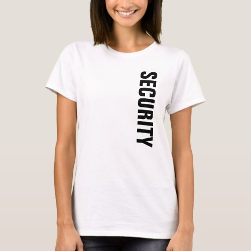 Womens Security T Shirts Custom Logo Double Sided