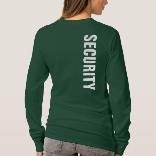 Womens Security TShirts Double Sided Forest Green