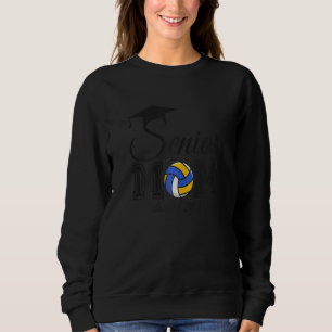 Womens Senior Mom 2023 Volleyball Graduation Back  Sweatshirt
