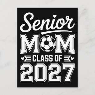 Womens Senior Mom Class of 2027 First Day of Schoo Holiday Postcard