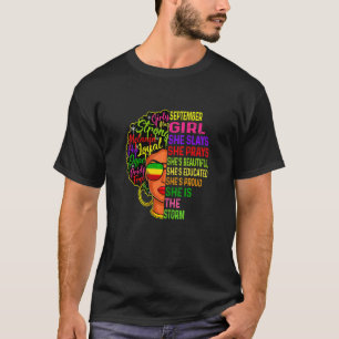 Womens September Girl She Slays & Prays Birthday G T-Shirt