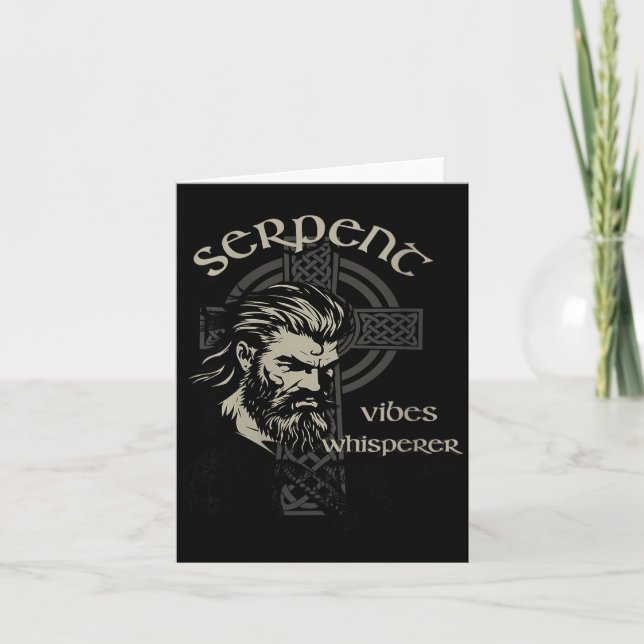 Womens Serpent Vibes Whisperer Nordic Mystic Beard Card (Front)