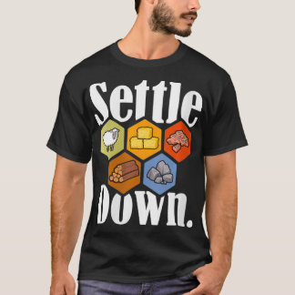 Womens Settle Down Board Game Night Longest Settle T-Shirt