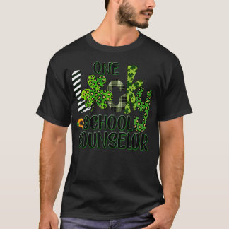 Womens Shamrock One Lucky School Counselor St T-Shirt
