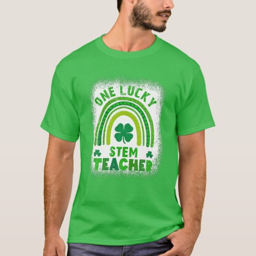 Womens Shamrock One Lucky Teacher St Patricks Day T_Shirt