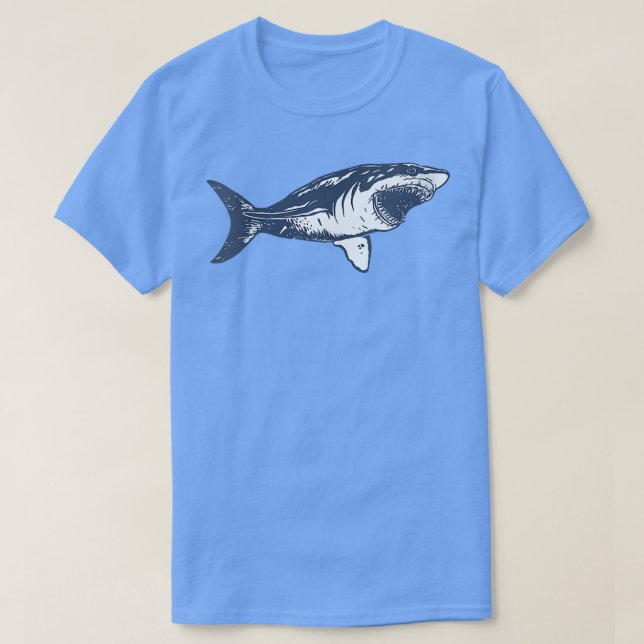 Womens Shark Face Great White Shark VNeck  T-Shirt (Design Front)